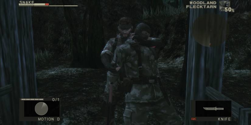 metal gear solid 3 having an enemy in a chokehold