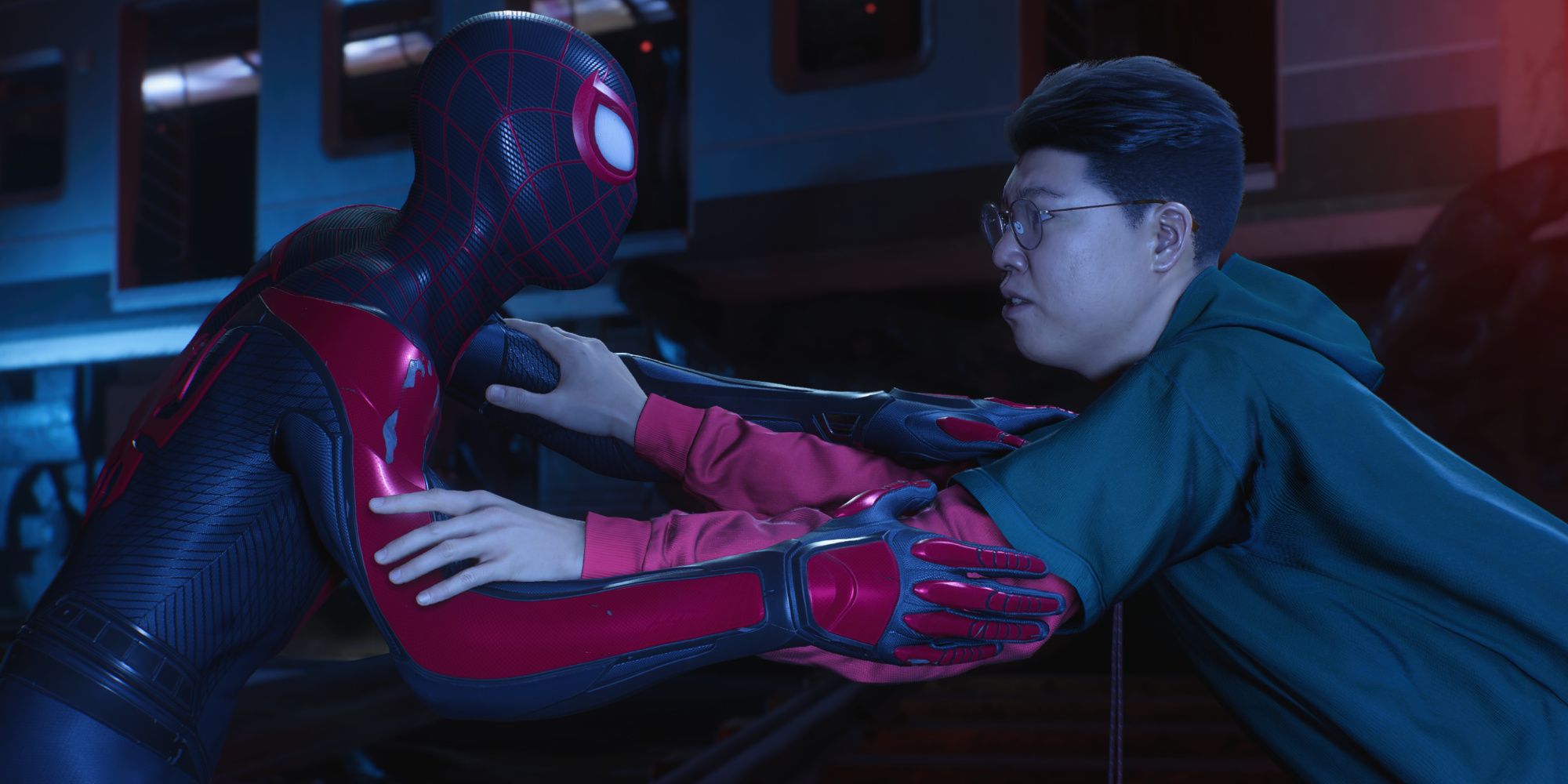 Miles and Genke in Marvel's Spider-Man 2