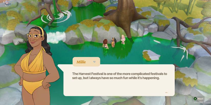 Millie at the hot springs in Coral Island