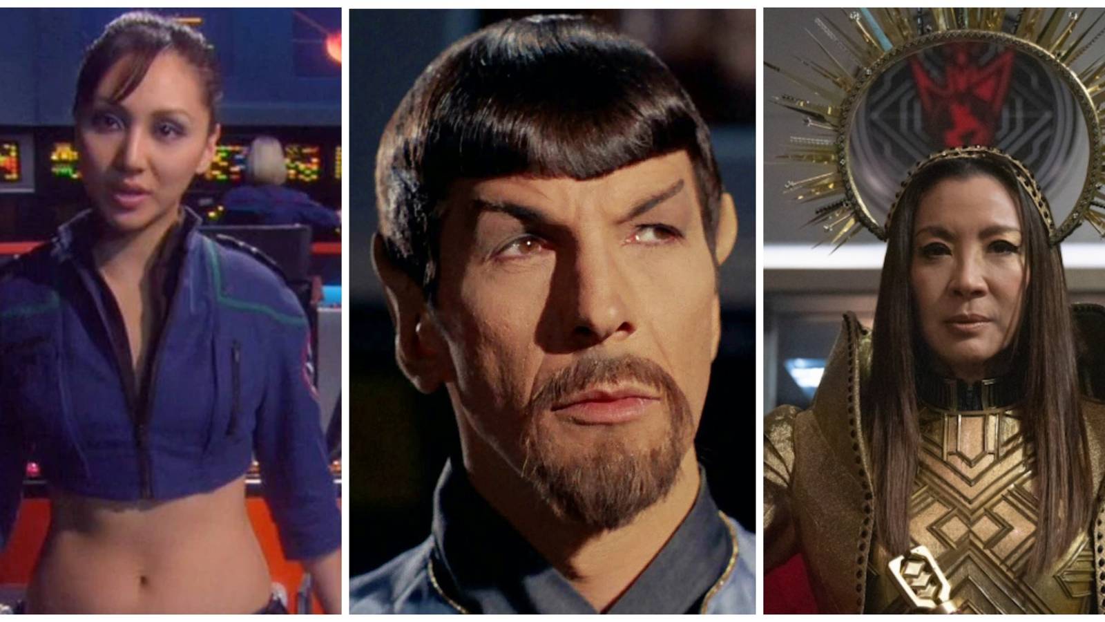 Star Trek Best Mirror Episodes Collage Sato, Spock and Georgiou