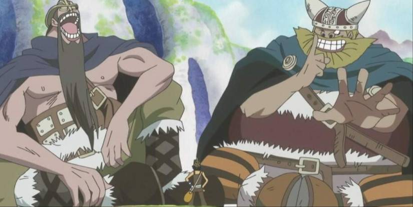 Dorry & Brogy Laughing With Usopp In One Piece