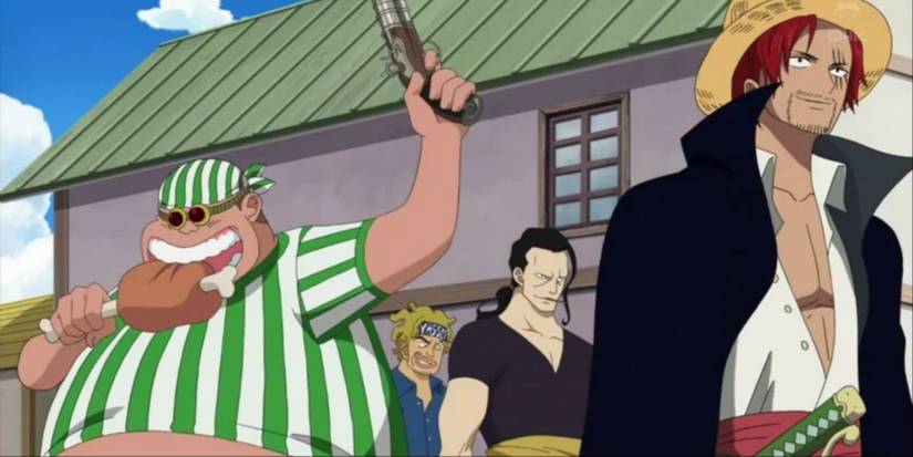 Lucky Roux Following Shanks' Orders In One Piece