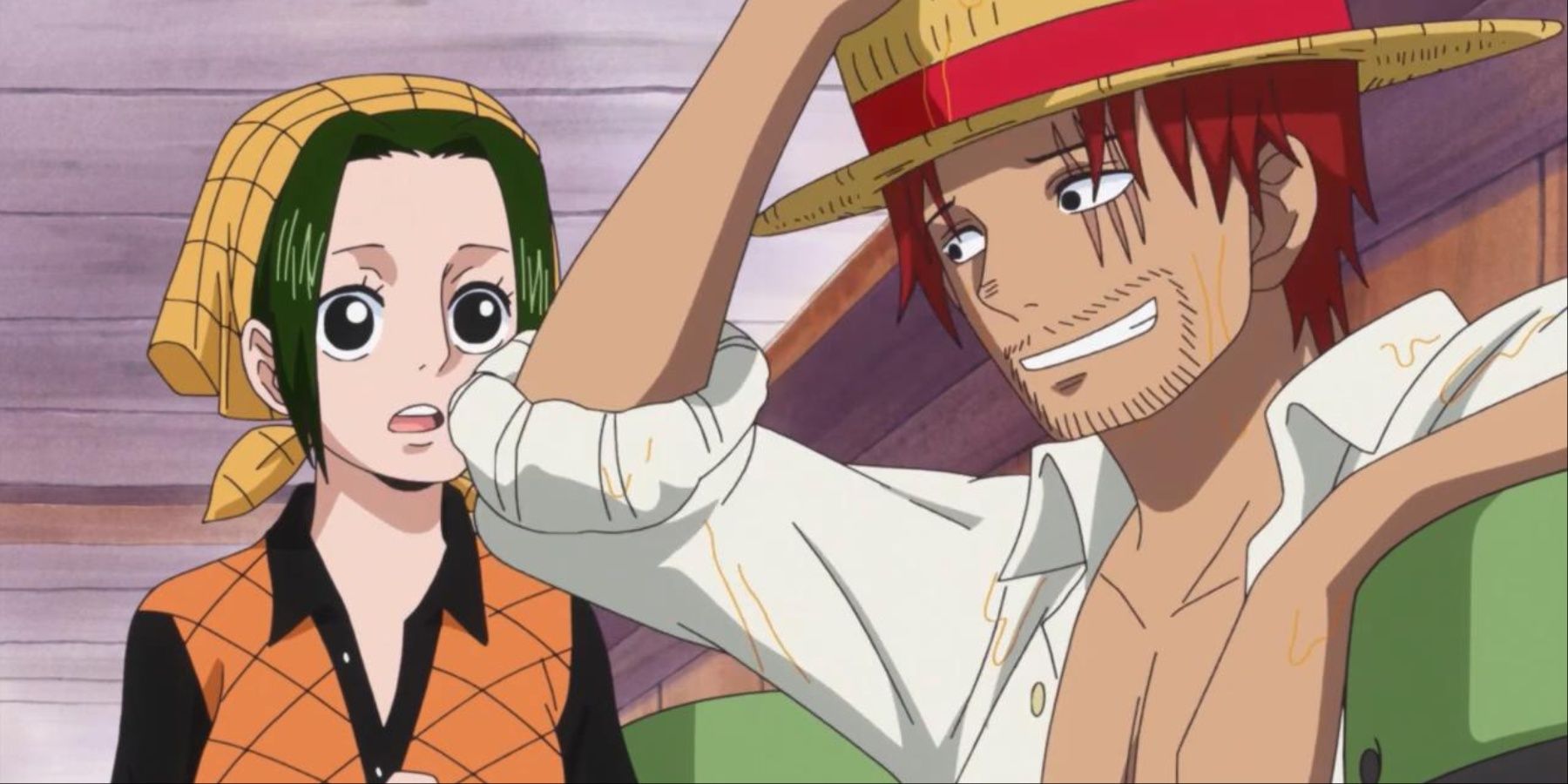 Shanks Joking With Makino In One Piece