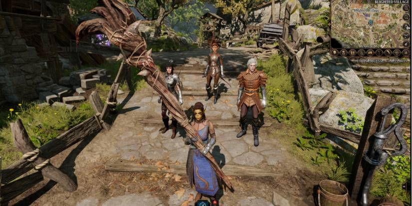 Lae'Zel wielding the minotaur greatclub