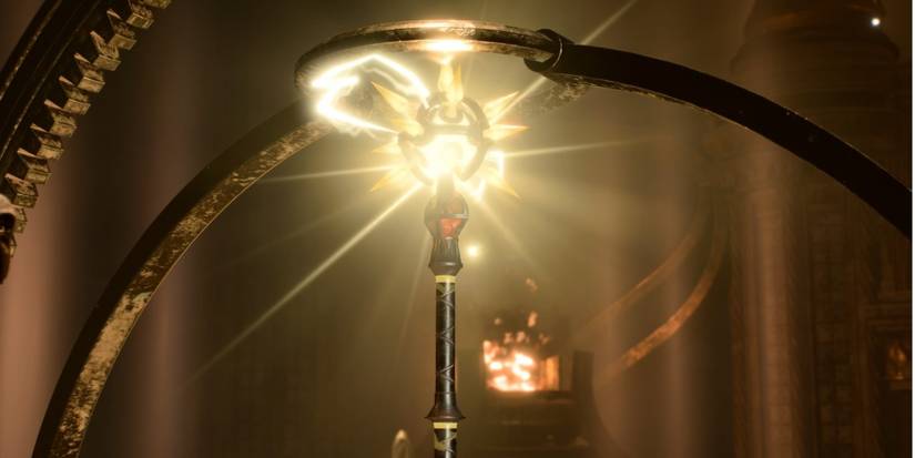 The blood of lathander mace glowing brightly