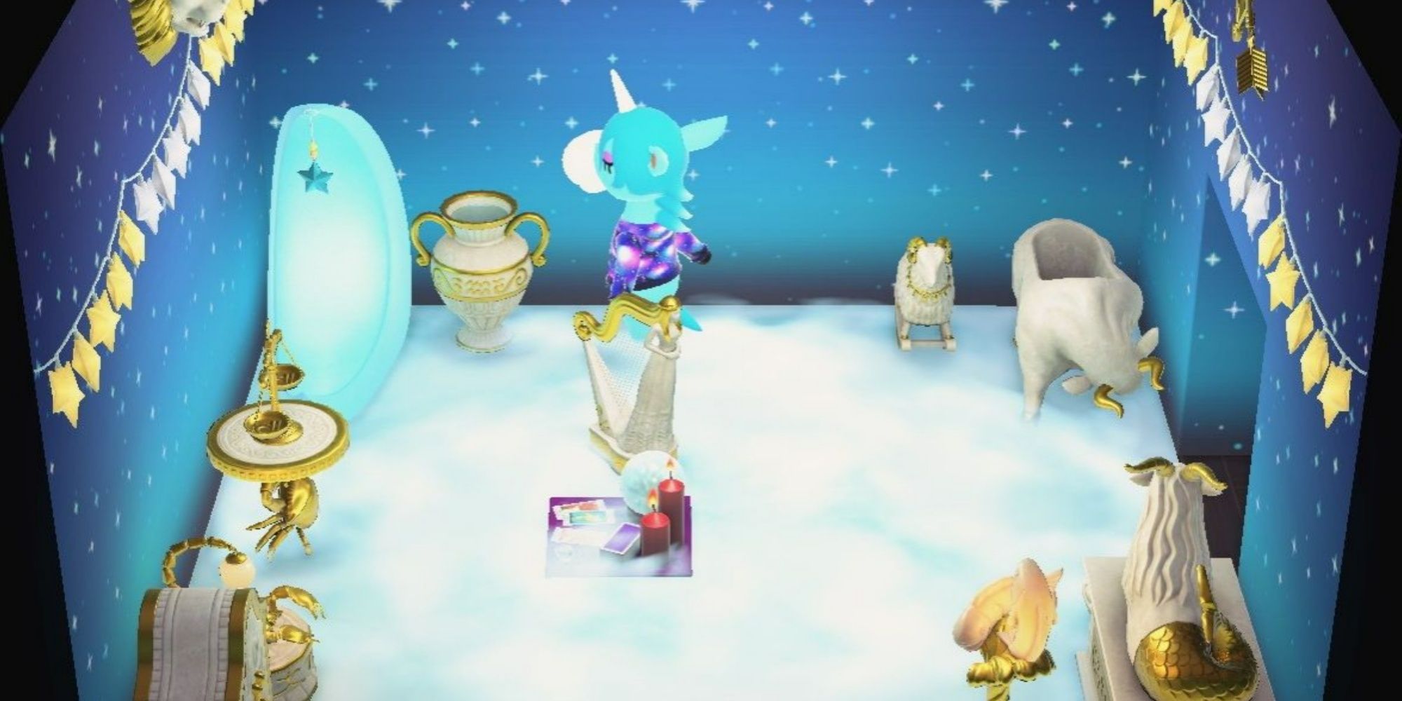 Julian's House in Animal Crossing New Horizons, containing most of the stars series