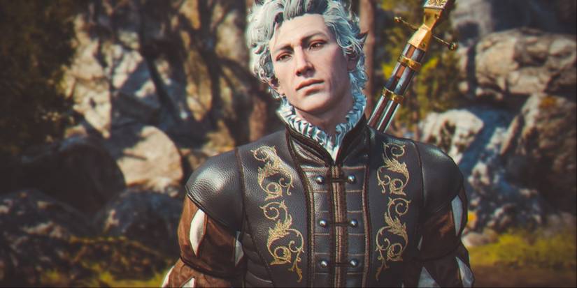 Astarion in the woods looking majestic