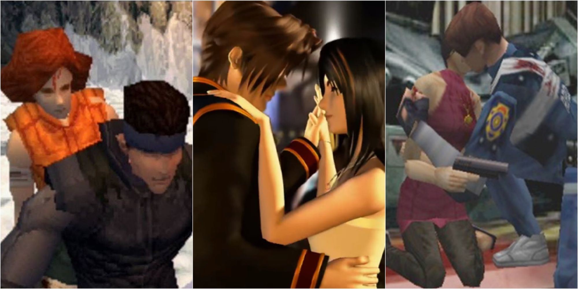 Snake and Merly, Squall and Rinoa, Leon and Ada