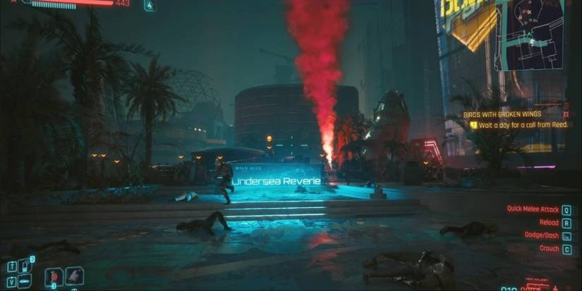 Red smoke coming from an airdrop