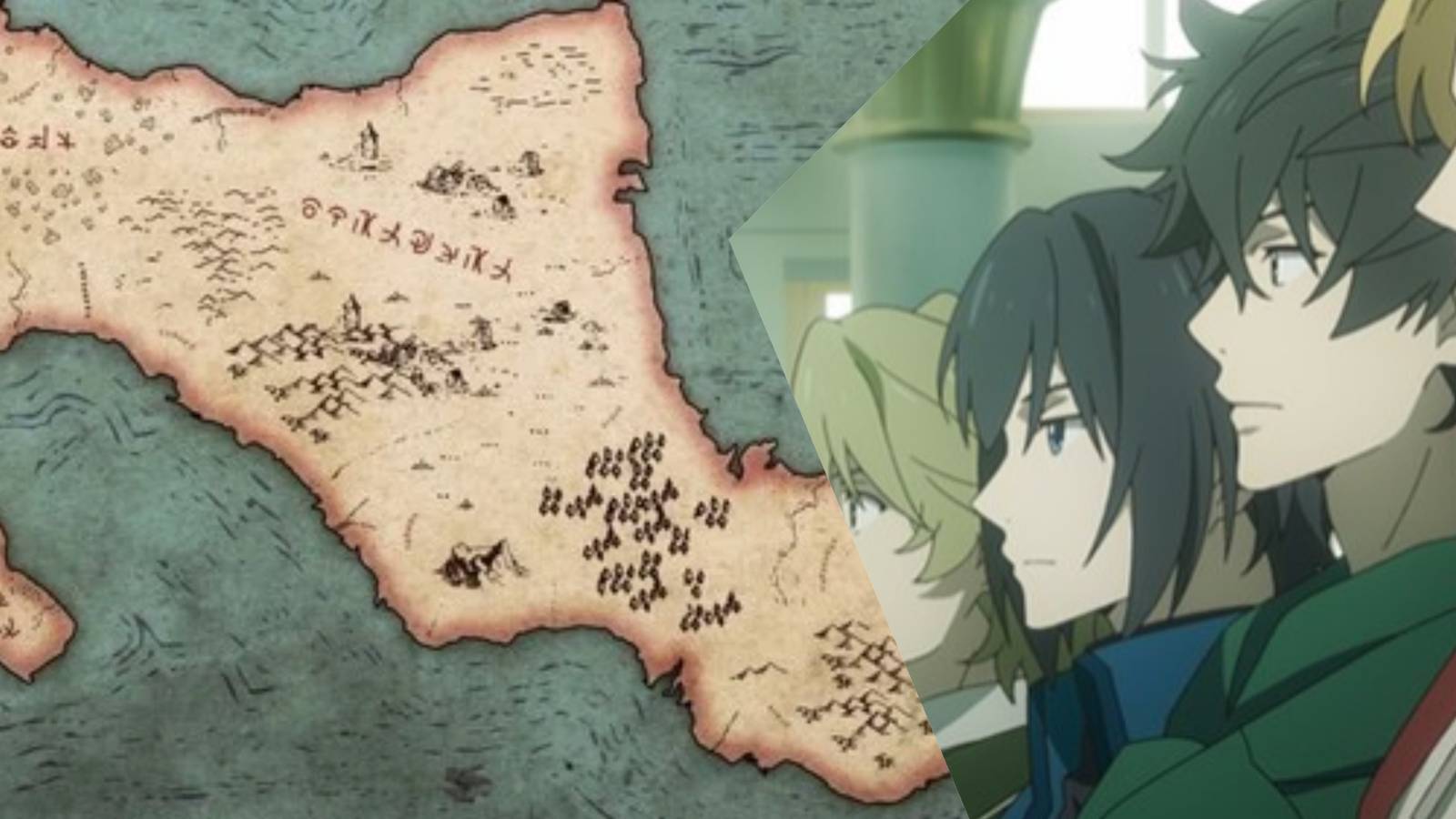 Cardinal Heroes and map of Raphtalia's world