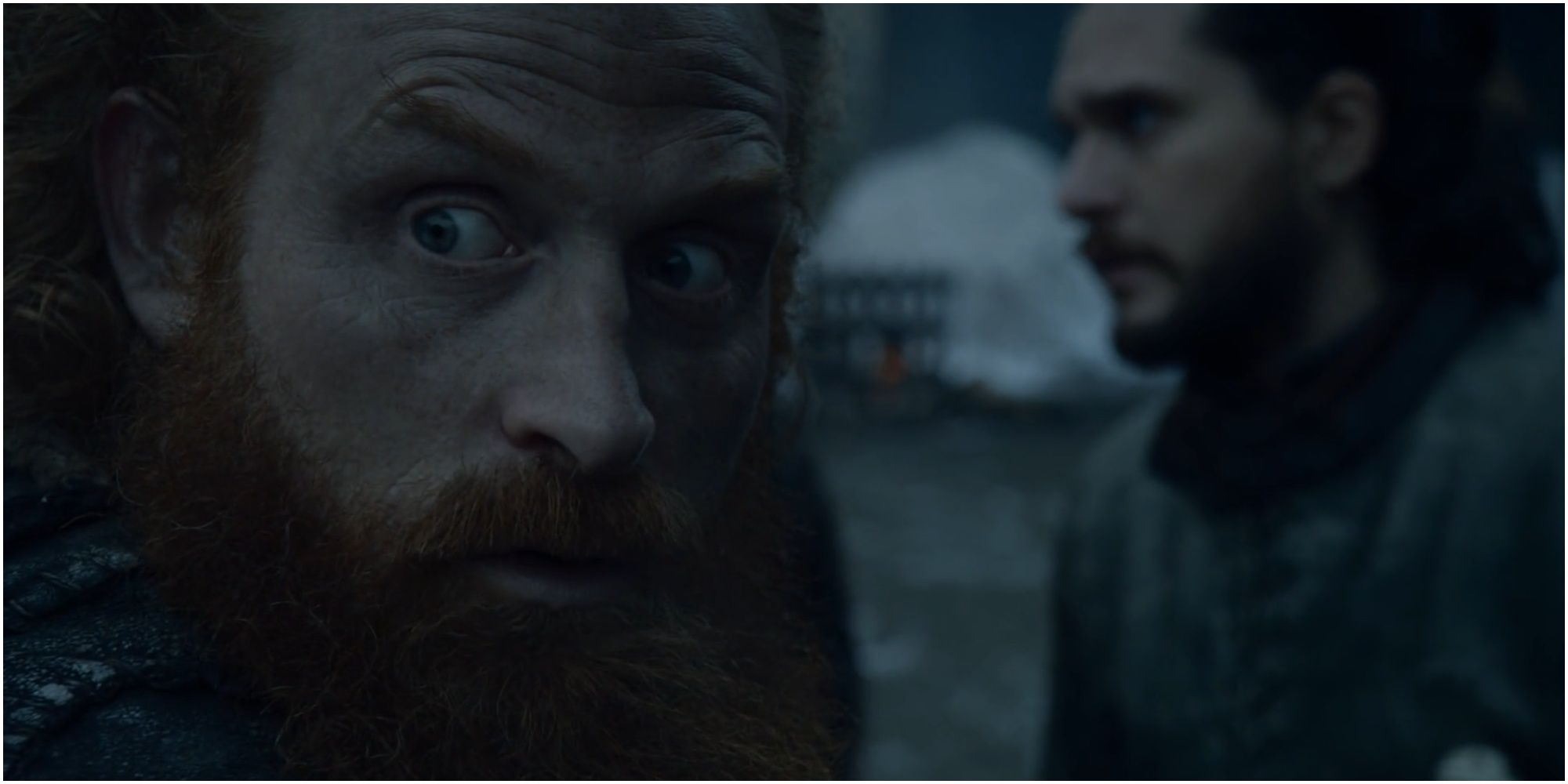 Tormund Giantsbane and Jon Snow in Game of Thrones.