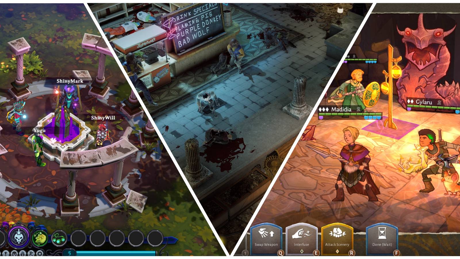 Turn-Based Games With Online Co-Op (Featured Image) - Inkbound + Wasteland 3 + Wildermyth