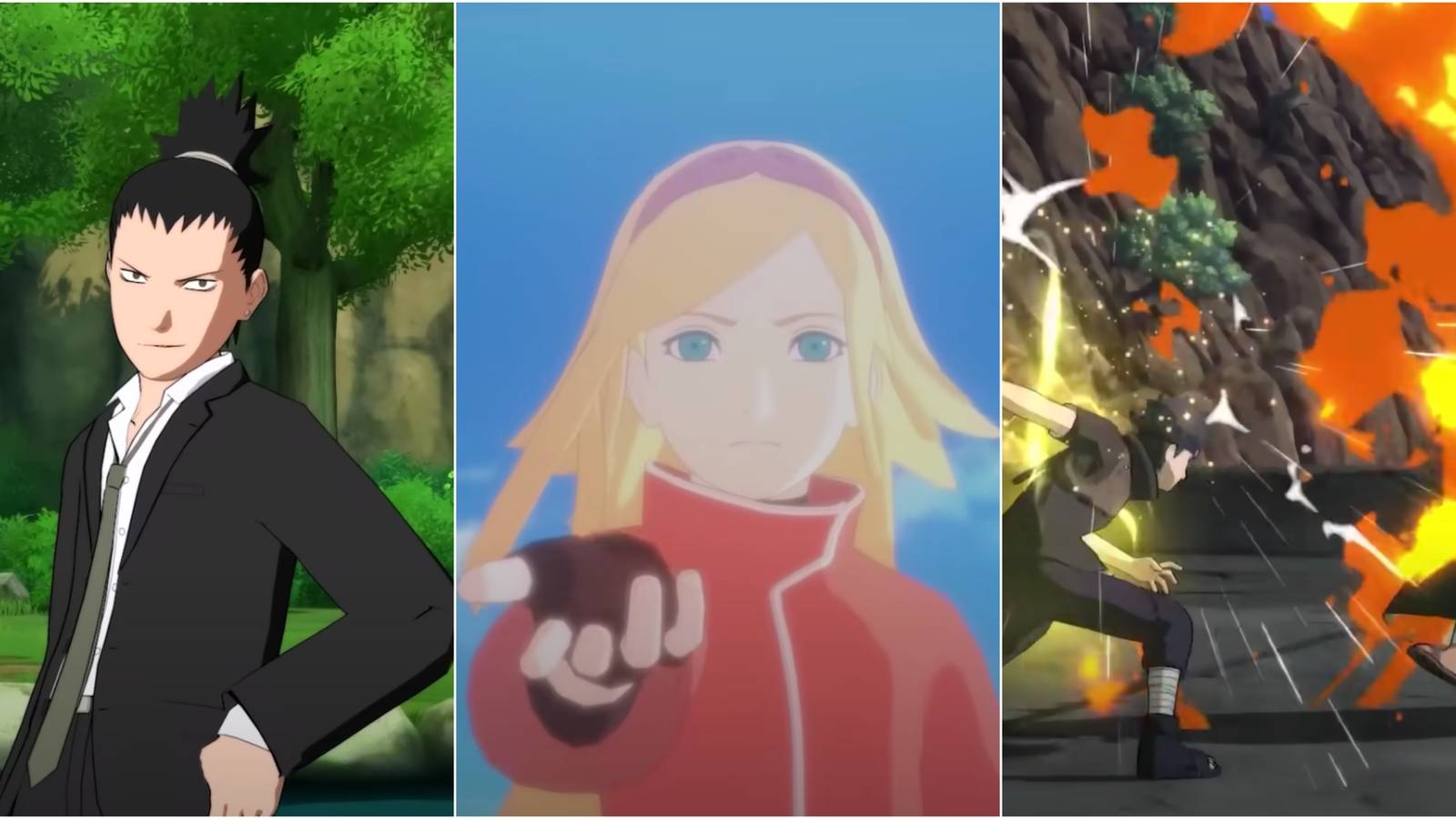 Shikimaru, New character, Shisui attacking with a flame attack