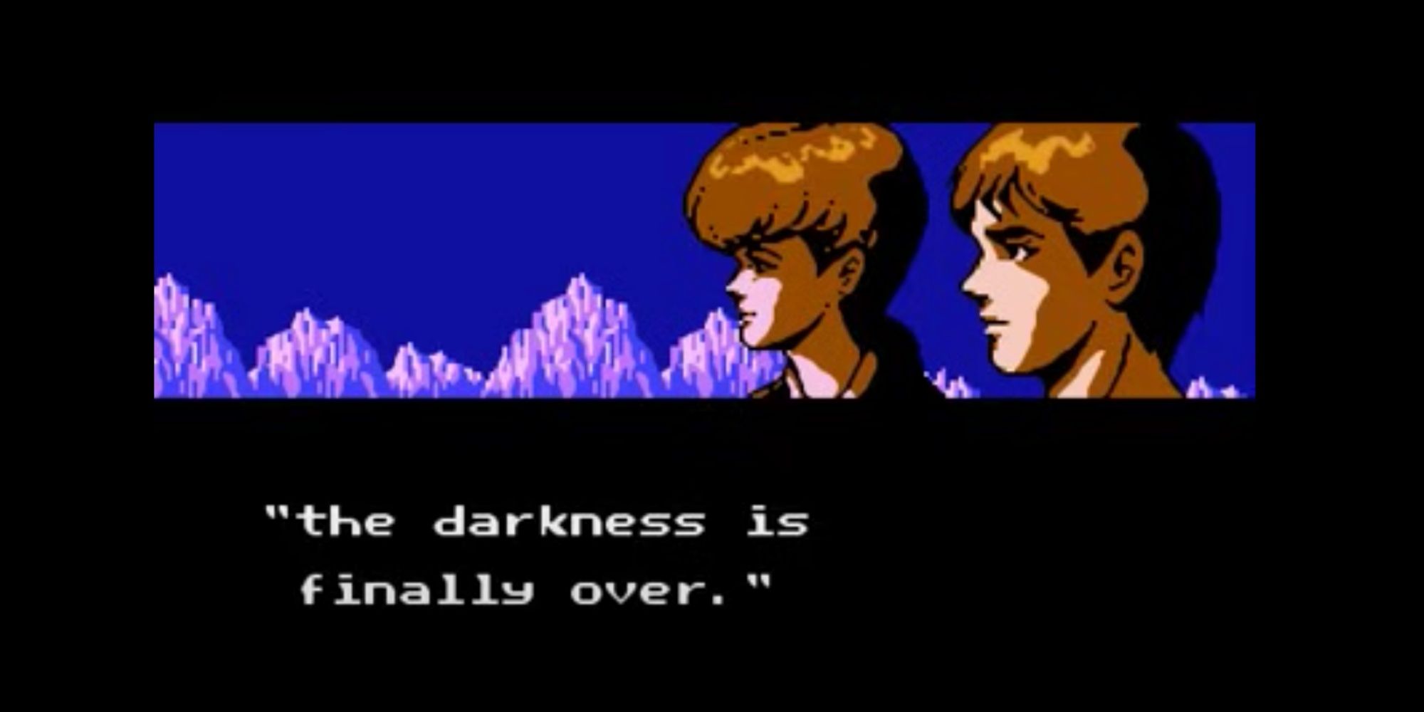 Ryu and Irene at the end of Ninja Gaiden NES