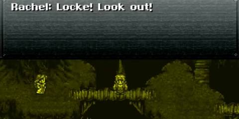 Rachel saving Locke's life in Final Fantasy 6