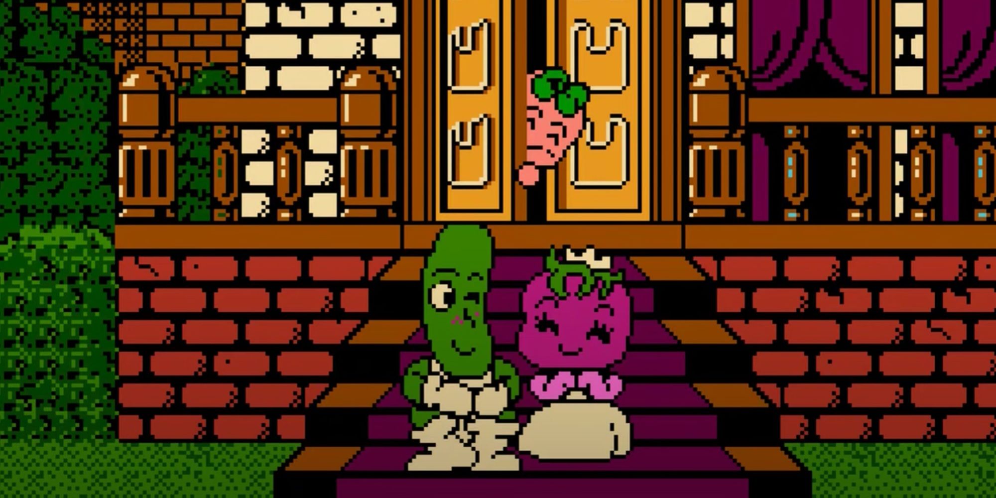 Sir Cucumber saving Princess Tomato