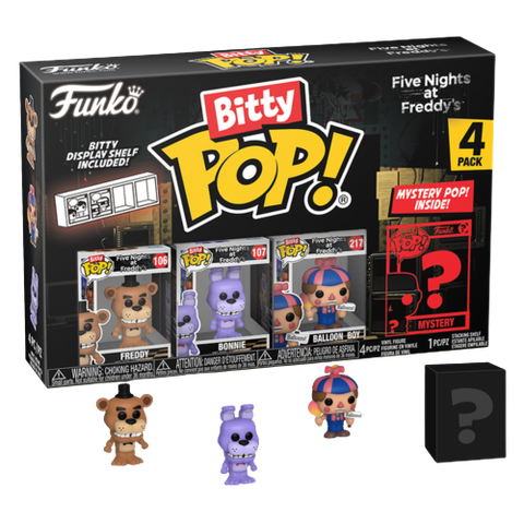 Bitty Pop Five Nights At Freddy's Set, 4 pack, series three.