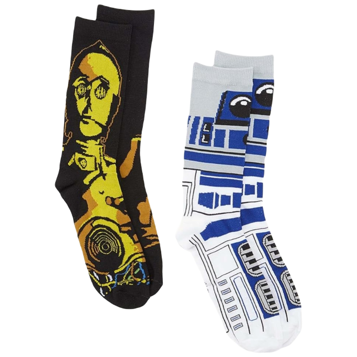 STAR WARS C-3PO and R2-D2 Men's Crew Socks