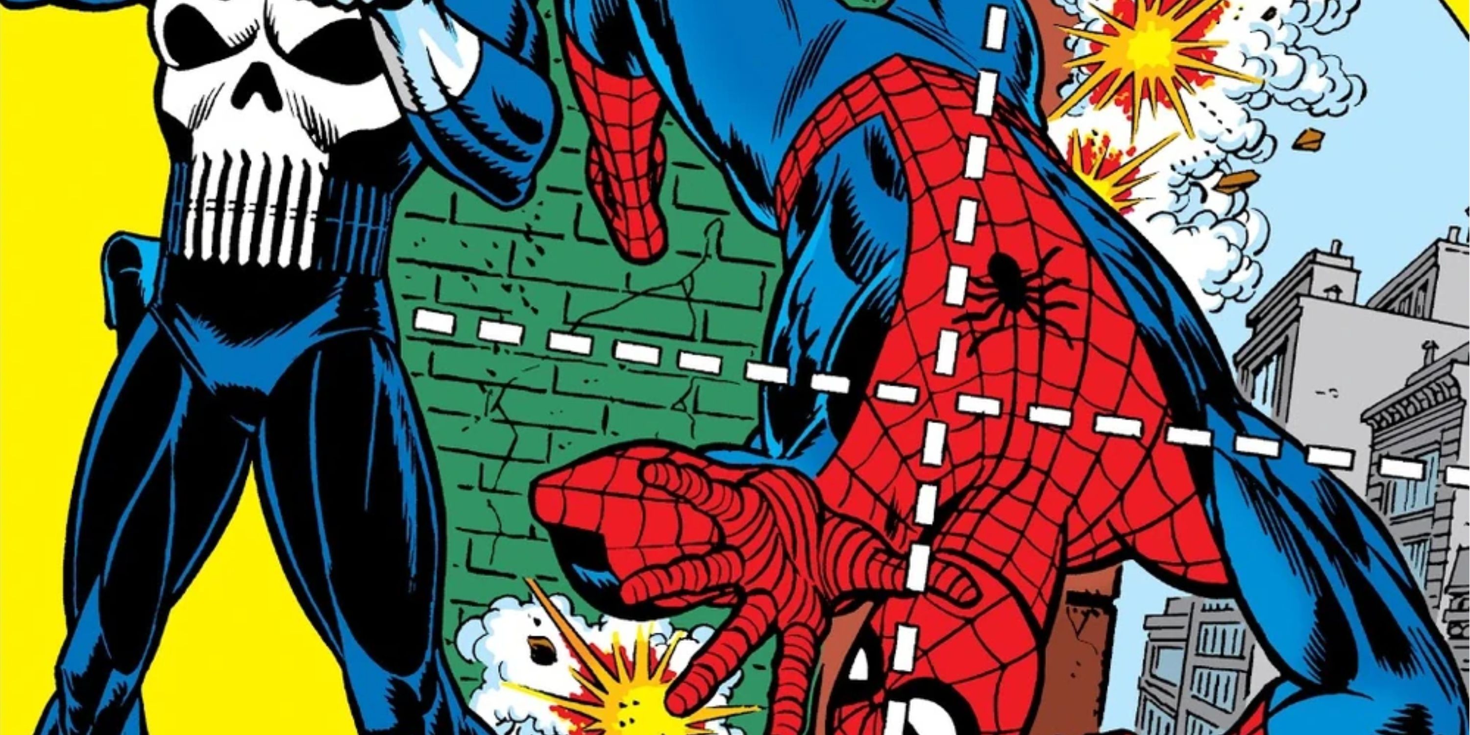punisher shooting spider-man