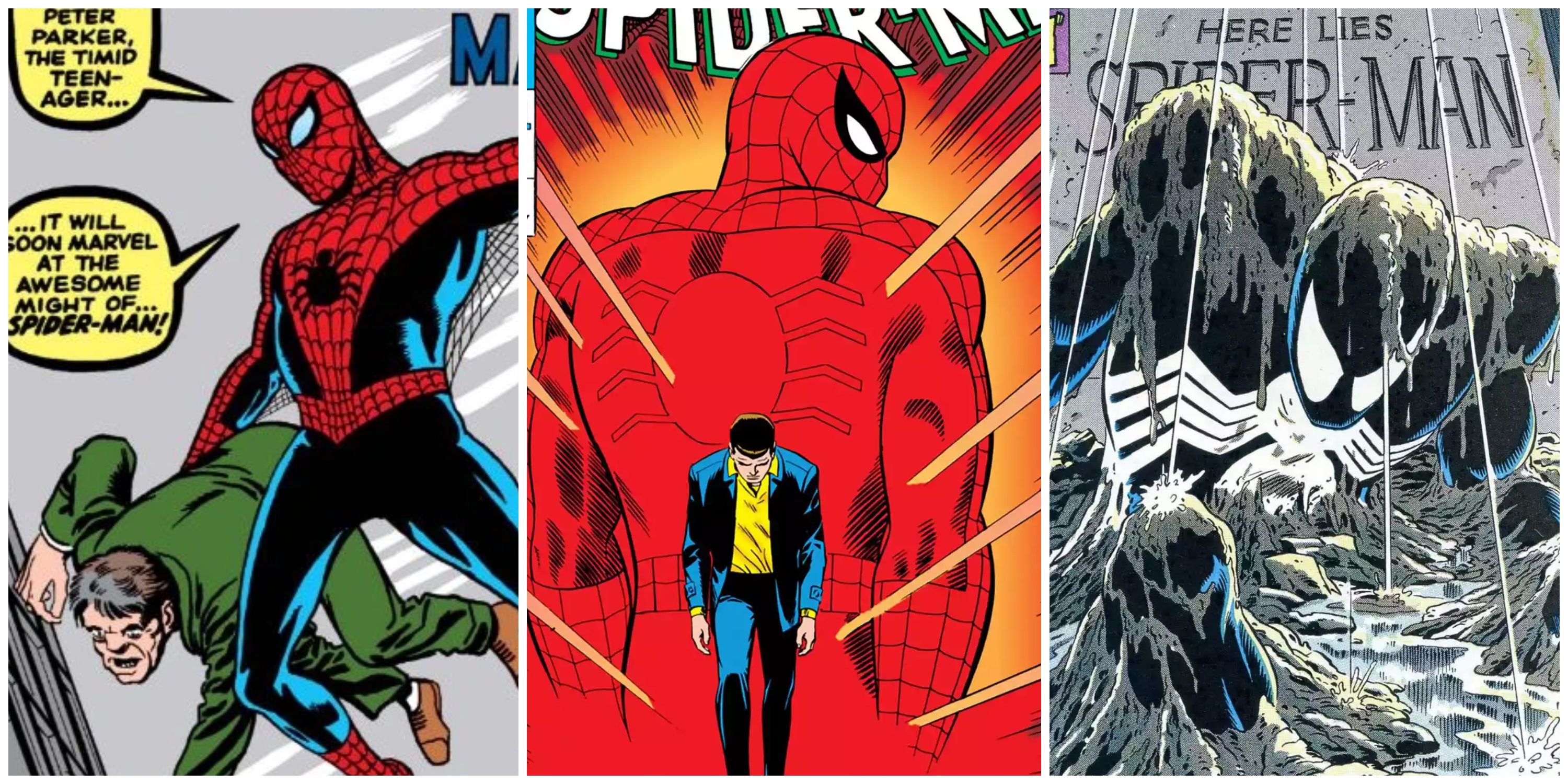 spider-man comic covers through the years