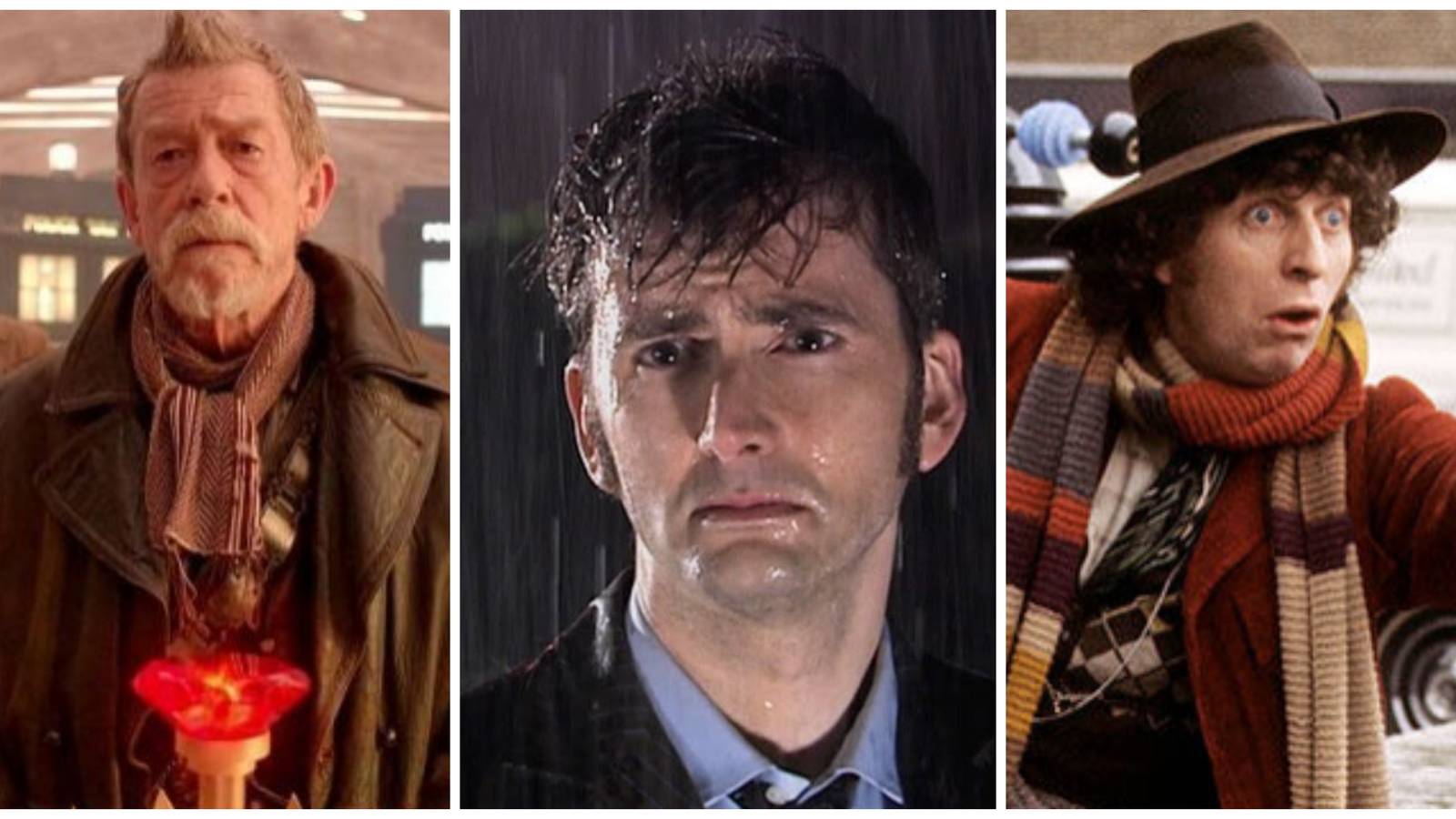 4th doctor, war doctor, 10th doctor