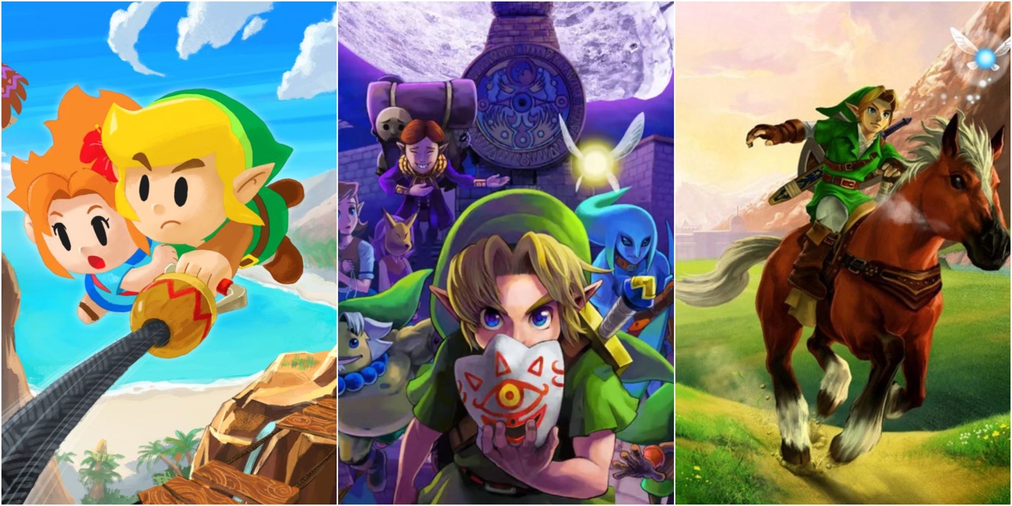 Link in Link's Awakening, Majora's Mask, and Ocarina Of Time