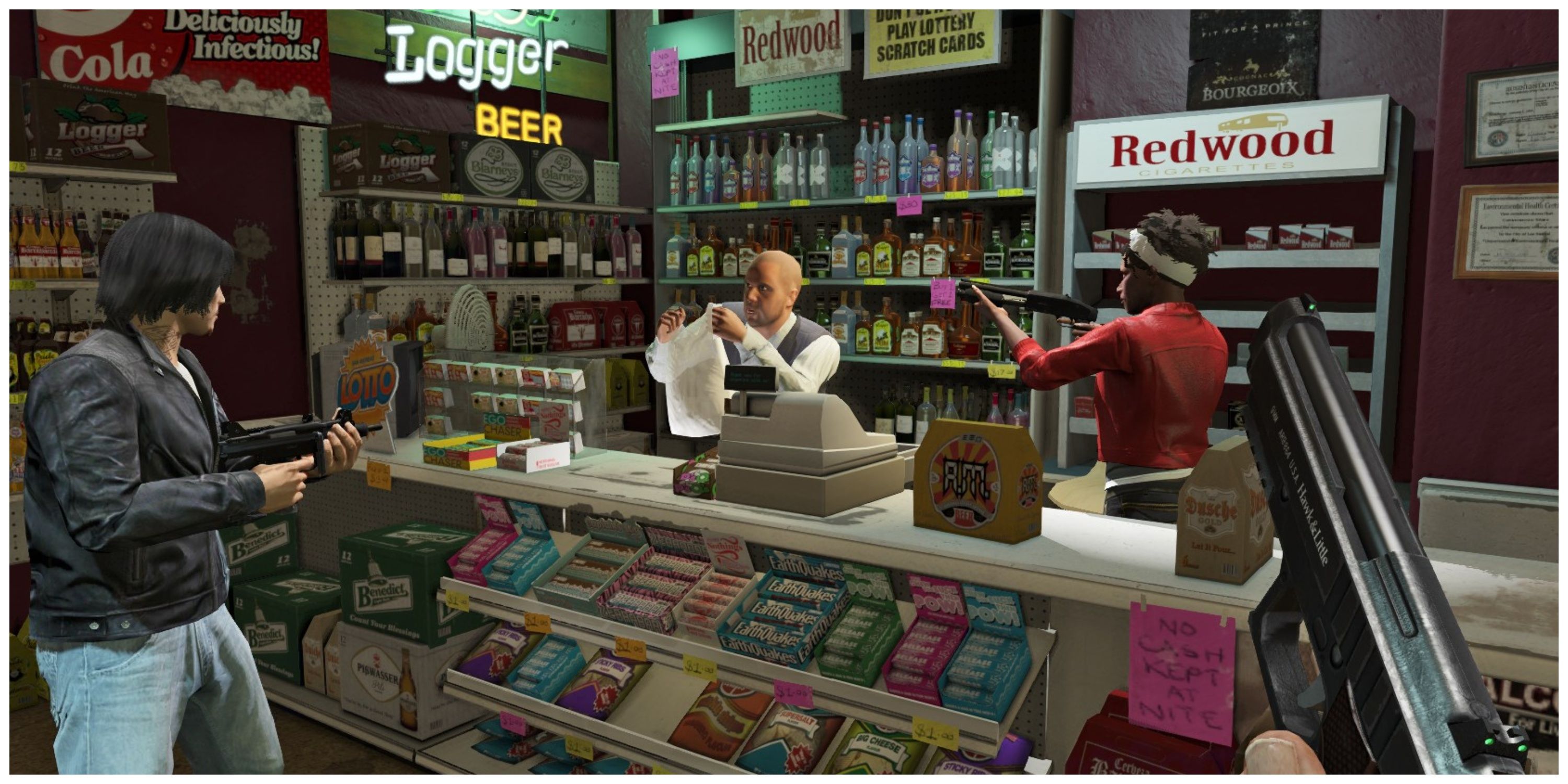 robbing a store in gta 5