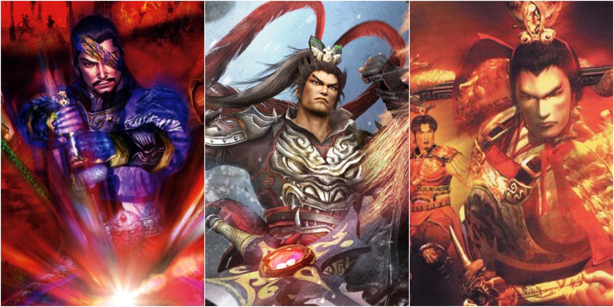 Multiple covers of the Dynasty Warriors Games