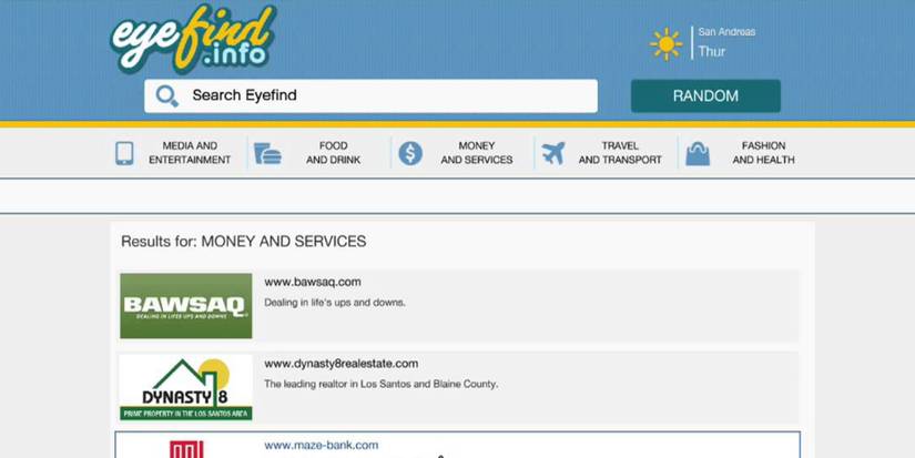 eye find internet page