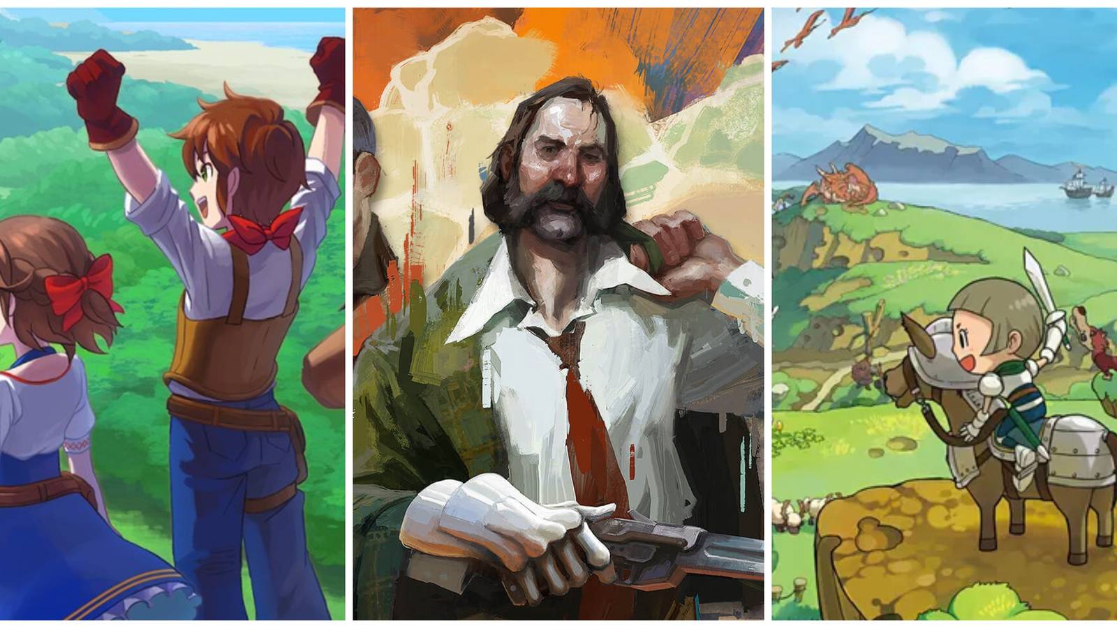 harvest moon, disco elysium, fantasy life
