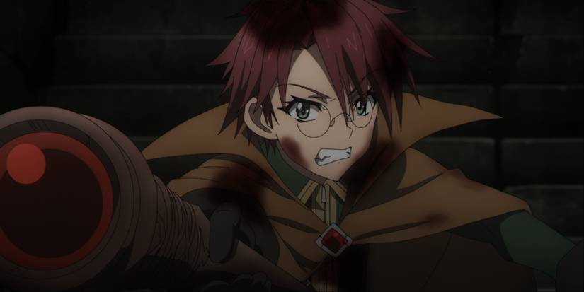 Wizard Boy Preparing To Use Fireball Against Goblins In Goblin Slayer