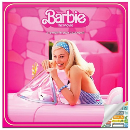 Barbie The Movie 2024 Calendar featuring Margo Robbie's Barbie.