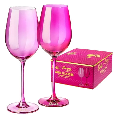 Barbie Wine Glasses by Dragon Glassware.