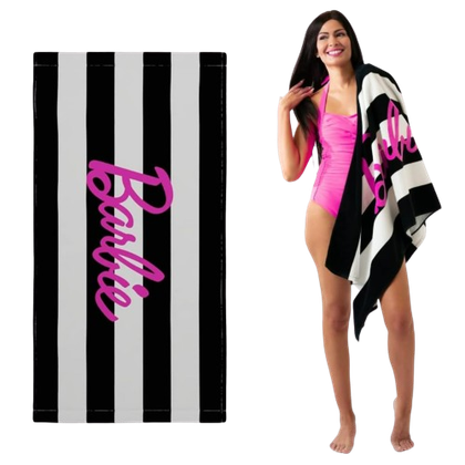 Barbie towel inspired by one of Barbie's earliest looks.