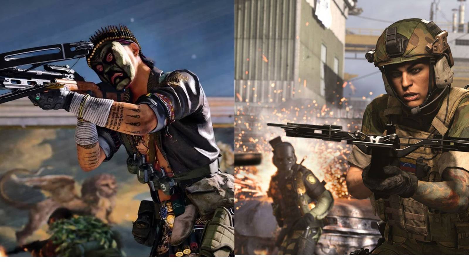 Player shooting crossbow in Call of Duty Modern Warfare 3