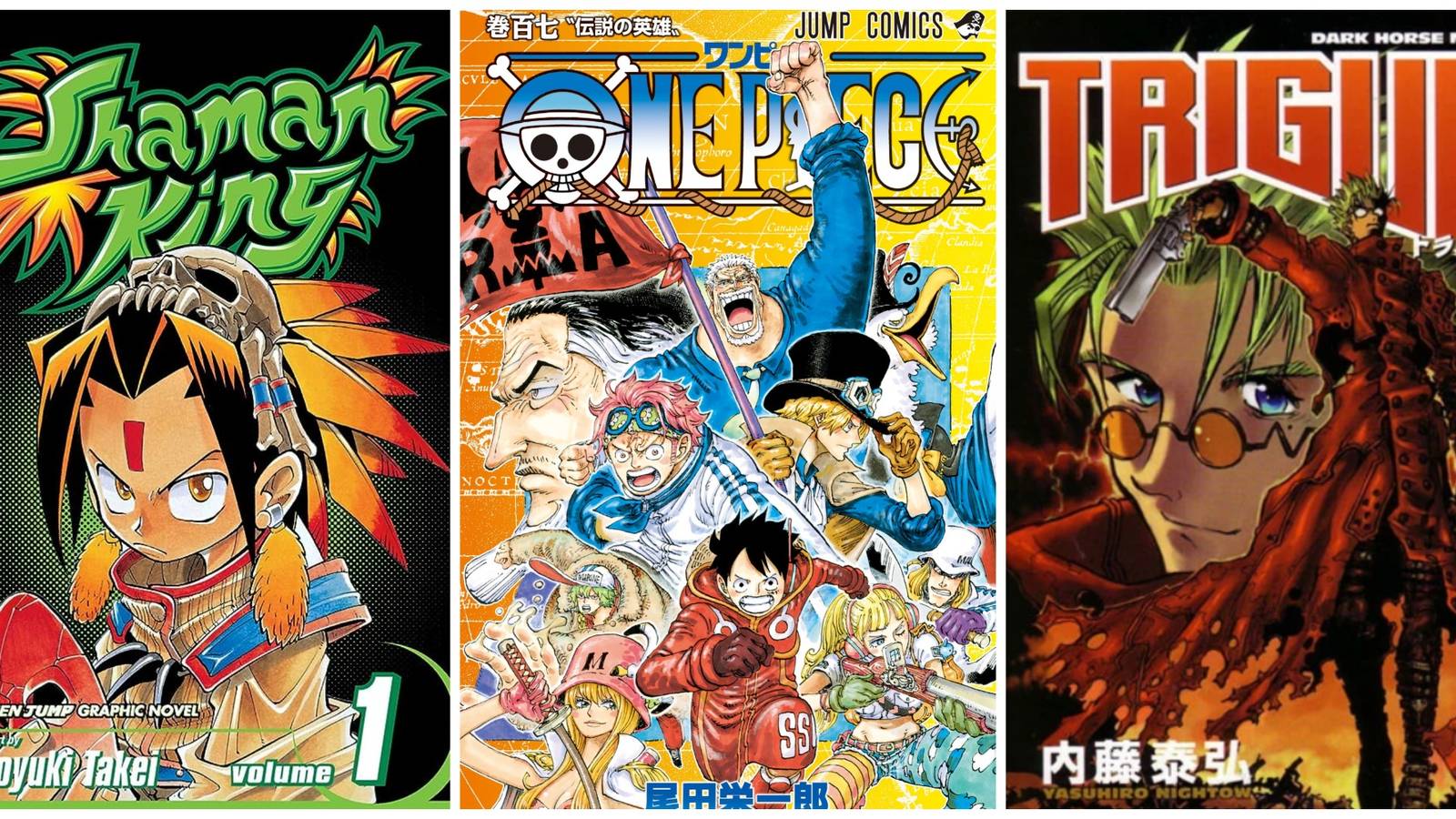 Shaman King, One Piece, Trigun