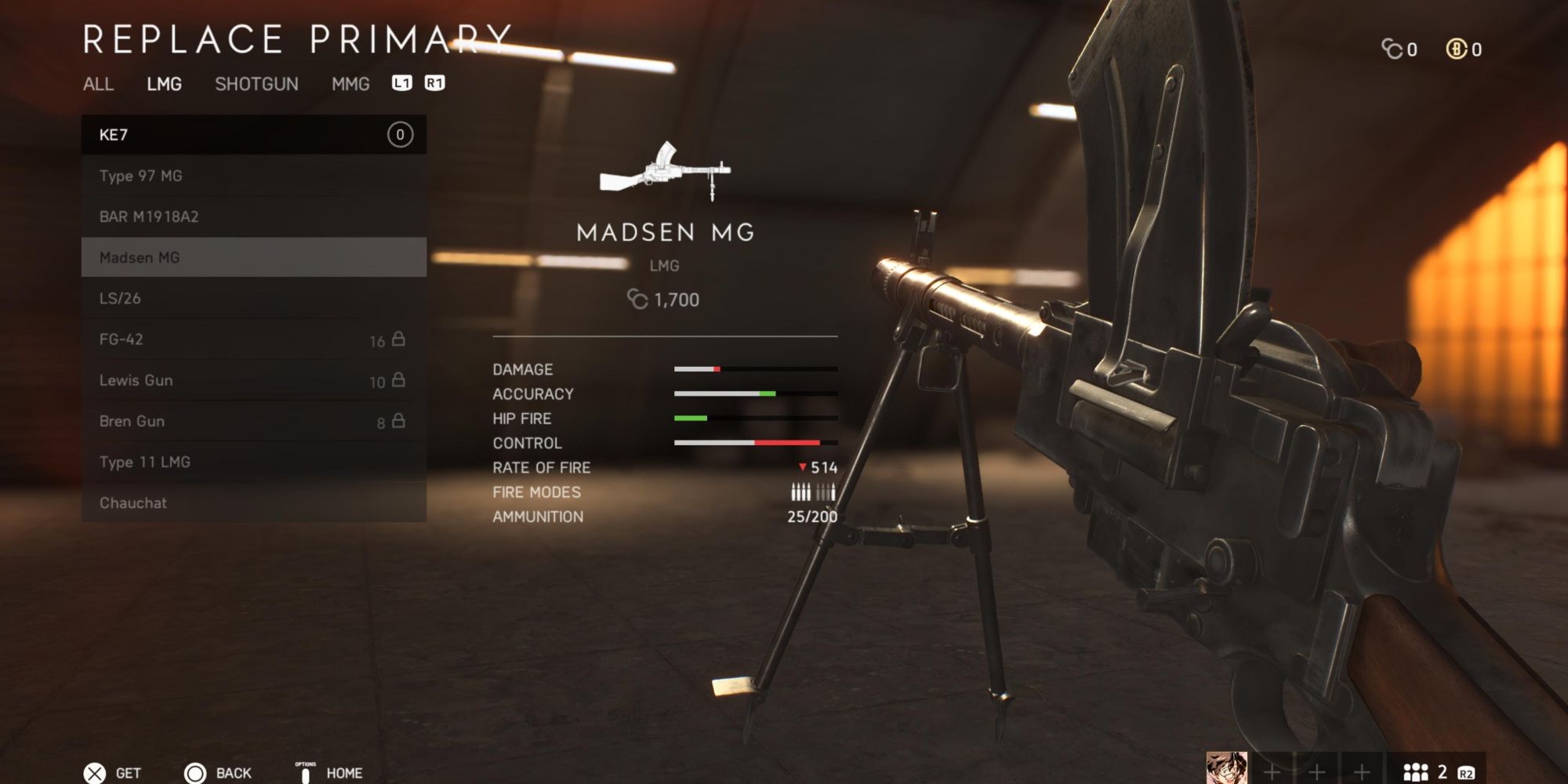 Madsen MG in Battlefield 5