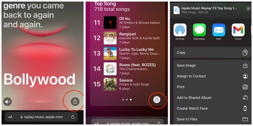 Apple Music Replay 2023 sharing options explained