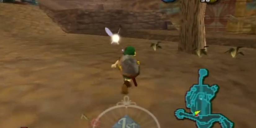 link heading towards the entrance of ikana castle