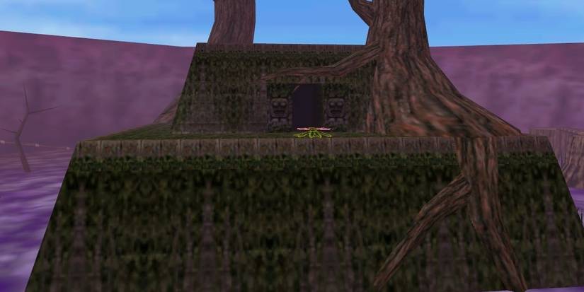 exterior view of woodfall temple from majora's mask