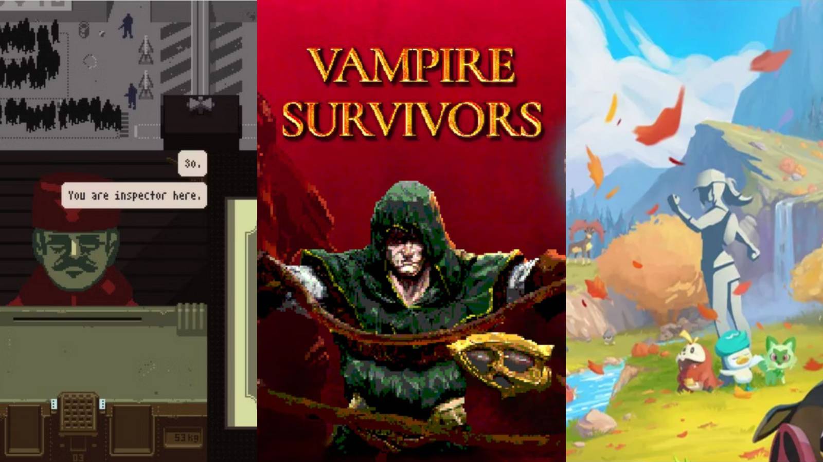 Shot From Papers, Please, Vampire Survivors, Pokemon Go Autumn Loading Screen