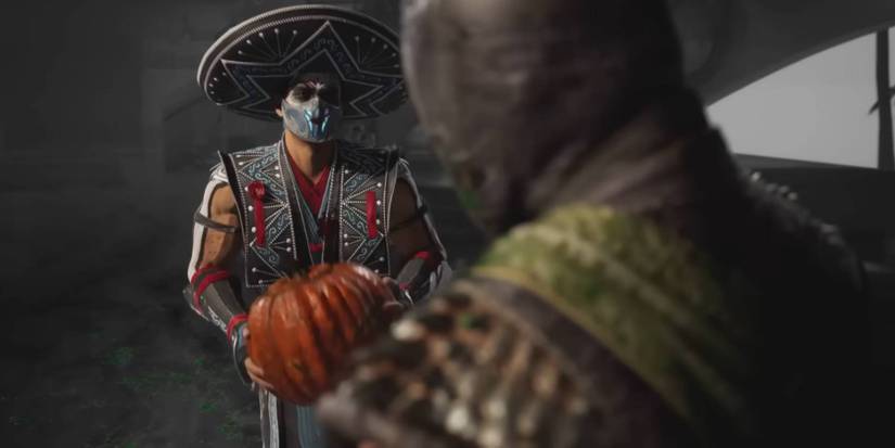 Sub-Zero performing the Happy Halloween fatality from Mortal Kombat 1