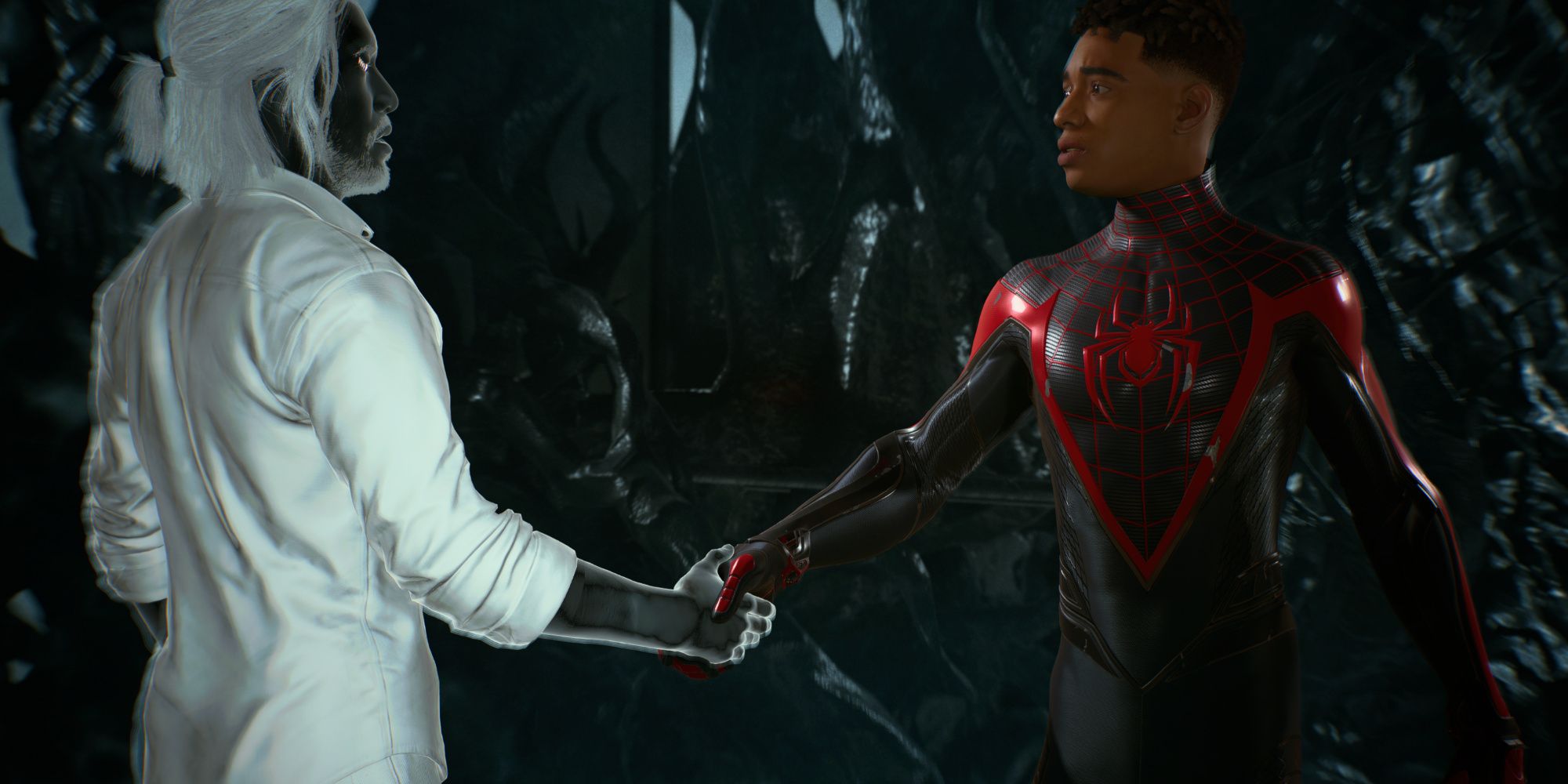 Mr. Negative and Miles in Marvel's Spider-Man 2