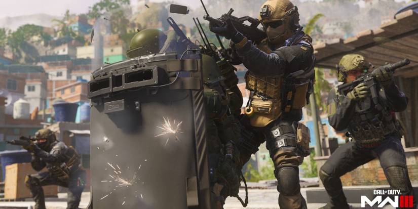 riot shield and assault rifle in modern warfare 3.