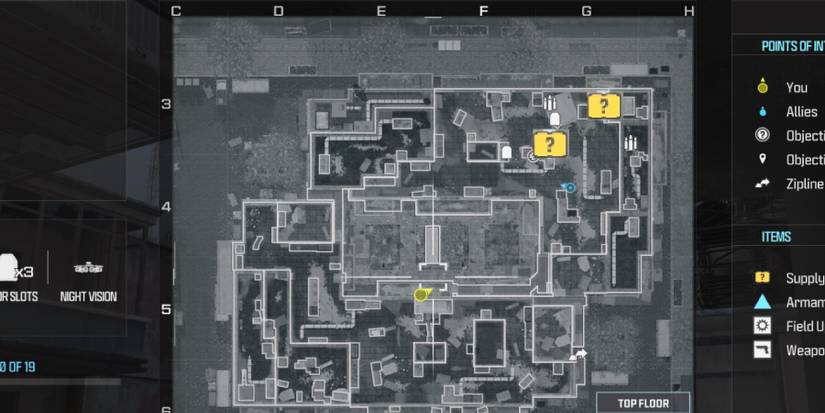mw3 - highrise supply crates - roof map