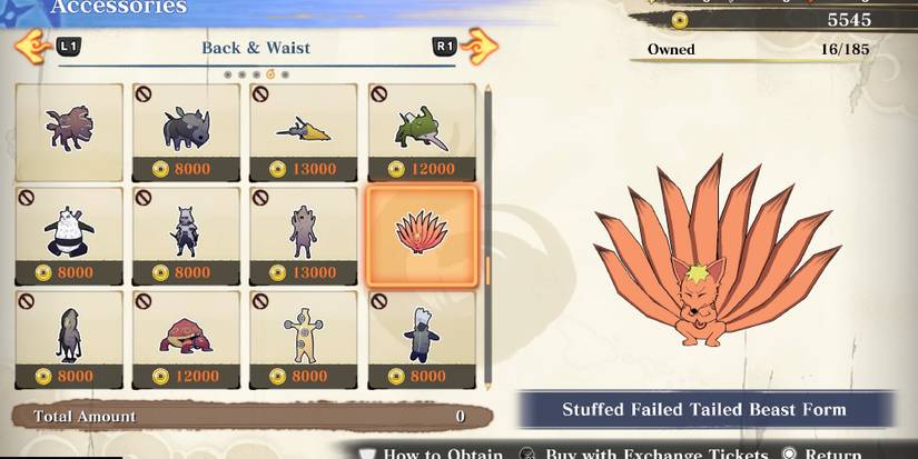 Stuffed Failed Tailed Beast Form accessory in collection