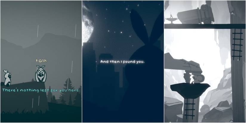 Nameless, Bunny Rabbit Character Talking To Owl And Climbing Ladders