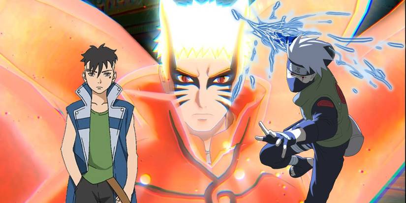 Kawaki, Kakashi, and Baryon Mode Naruto