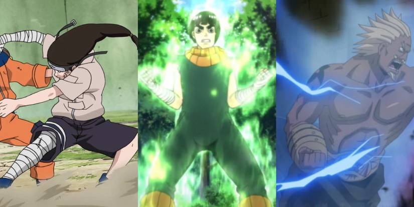 Neji Hyuga Rock Lee A Raikage Taijutsu Naruto