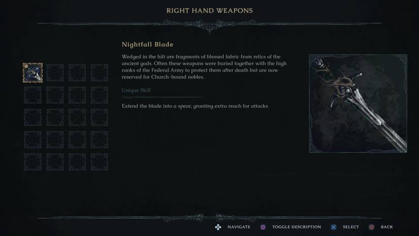 nightfall blade the last faith